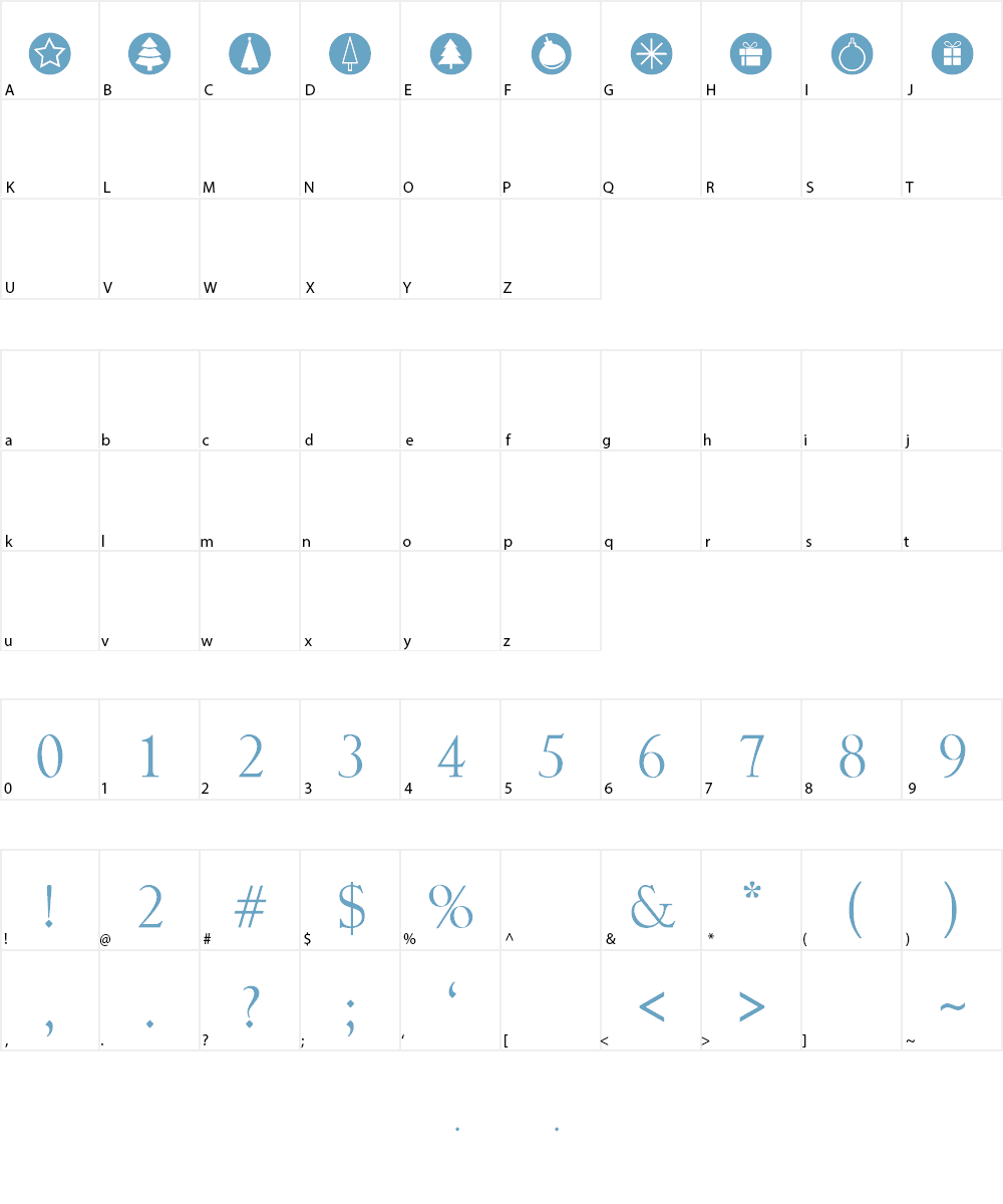 Christmas Go - Personal Use Onl Font Character
